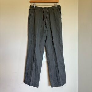 Fluer bleve women’s 6 linen‎ cotton Gray Casual Pants